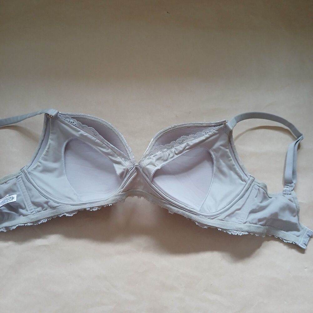 Victoria's Secret Nursing Bra 32DDD Body By Victoria Gray Pink Lace - Picture 6 of 6